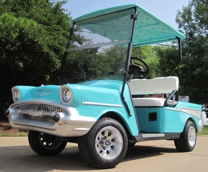 SaferWholesale 57 Chevy Custom Ez Go Golf Cart