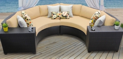 SaferWholesale 2015 Beach 4 Piece Outdoor Wicker Patio Furniture Set