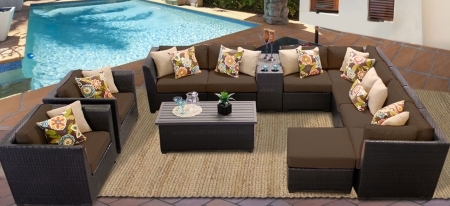 SaferWholesale 2015 Beach 12 Piece Outdoor Wicker Patio Furniture Set