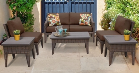 SaferWholesale 2015 Modern 7 Piece Outdoor Wicker Patio Furniture Set