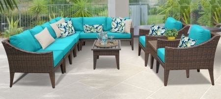 SaferWholesale 2015 Modern 11 Piece Outdoor Wicker Patio Furniture Set