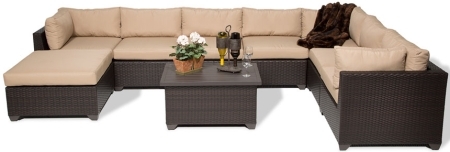 SaferWholesale 2015 Premium 9 Piece Outdoor Wicker Patio Furniture Set
