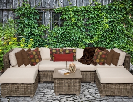 SaferWholesale 2015 Regal 7 Piece Outdoor Wicker Patio Furniture Set