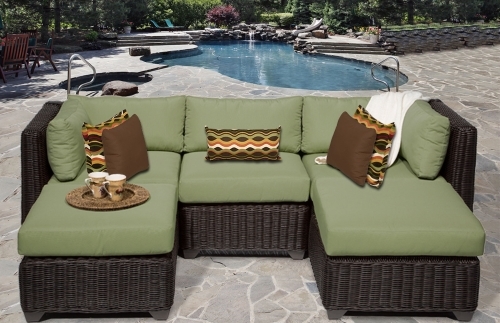 SaferWholesale 2015 Rustic 5 Piece Outdoor Wicker Patio Furniture Set