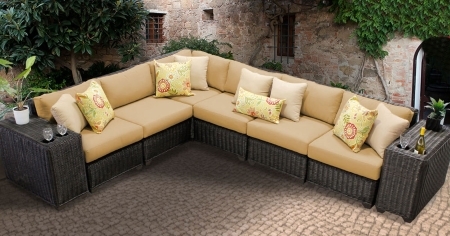 SaferWholesale 2015 Rustic 8 Piece Outdoor Wicker Patio Furniture Set