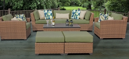 SaferWholesale 2015 Toscano 8 Piece Outdoor Wicker Patio Furniture Set