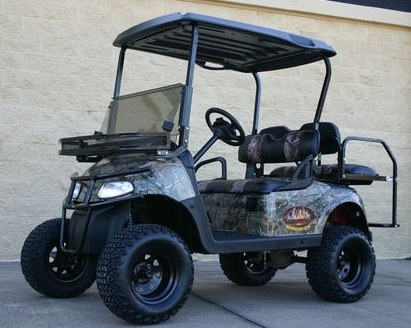 SaferWholesale Ezgo Hunting Car Electric Camo Lifted Sasquatch 48 Volt Hunting Buggy