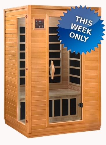 SaferWholesale 2-3 Person Color Therapy Sauna w/ MP3 Hook-Up & 6 Carbon Tech Heaters