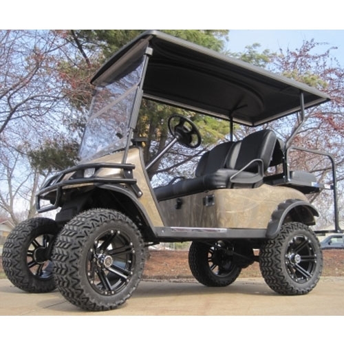 SaferWholesale EZ-GO Lifted Forest Camo 36 Volt Electric Golf Cart