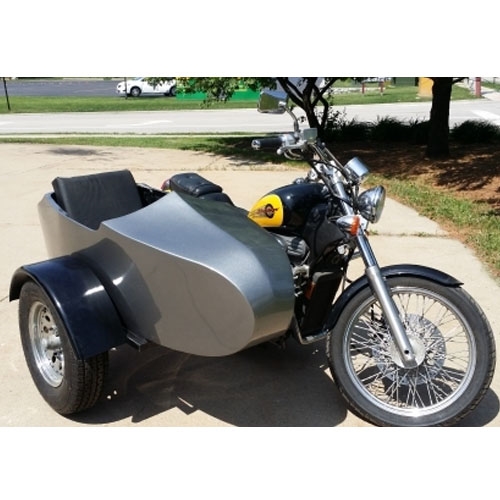GSI RocketTeer Old School Biker Side Car Motorcycle Sidecar Kit - Fits All Models