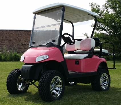 SaferWholesale Pink RXV EZ-GO Gas Golf Cart w/ 13hp Kawasaki Motor