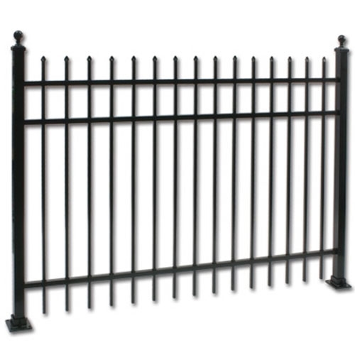 SaferWholesale 100 ft Complete Spear Top Residential Aluminum Fence 6' High Fencing Package