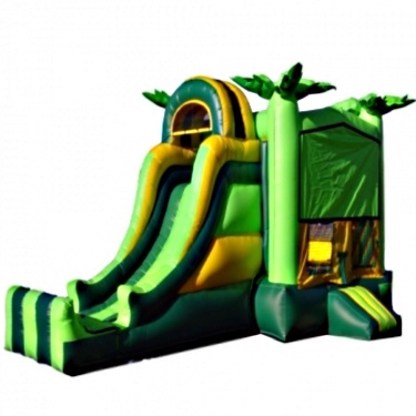 SaferWholesale Commercial Grade Inflatable 3in1 Module Tropical Slide Combo Bouncy House