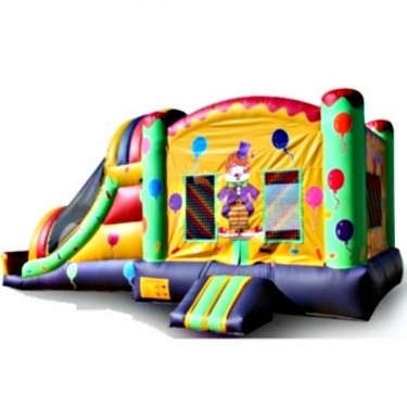 SaferWholesale Commercial Grade Inflatable 3in1 Clown Slide Combo Bouncy House