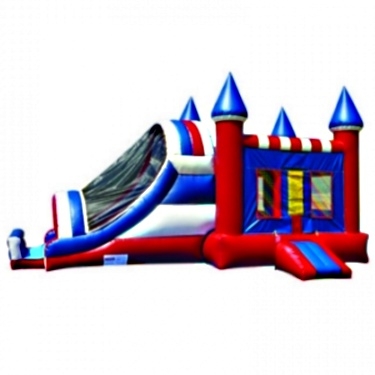 SaferWholesale Commercial Grade Inflatable 3in1 USA Castle Slide Combo Bouncy House