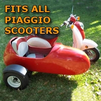 SaferWholesale Piaggio Side Scooter Moped Sidecar Kit