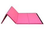 High Quality Pink 4' x 8' x 1-3/8" Folding Panel Gymnastics Mat