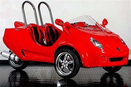 SaferWholesale 100% Street Legal Scoot Coupe 3 Wheel Trike Scooter Car - Gets 80 MPG