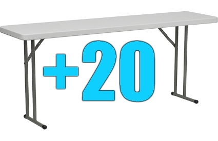 SaferWholesale Package of 20 6ft Folding Tables