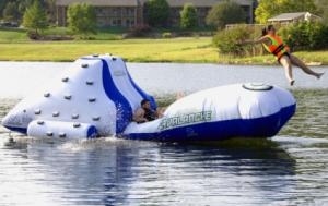 SaferWholesale Avalanche Inflatable Floating Climbing Wall / Water Slide / Catapult