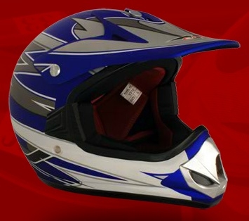 SaferWholesale Youth Blue Matte Motocross Helmet (DOT Approved)