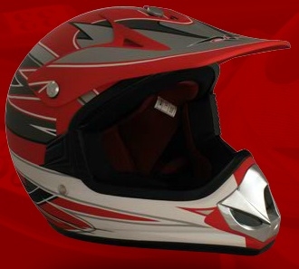 SaferWholesale Youth Red Matte Motocross Helmet (DOT Approved)