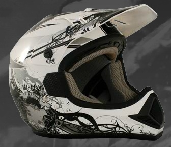 SaferWholesale Adult Silver Motocross Helmet (DOT Approved)