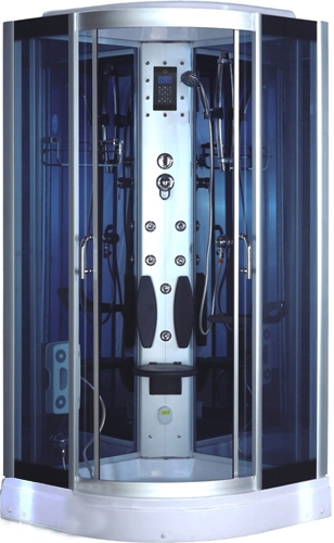 SaferWholesale Glass Computerized Shower Cabinet Room Enclosure w/ Hydrotherapy Jets