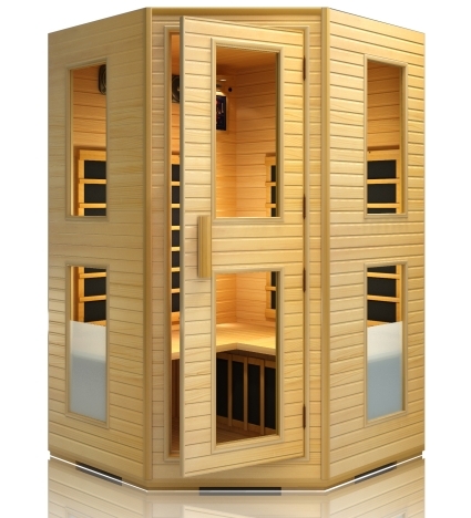 SaferWholesale Zephyr 3-4 Person Far Infrared Carbon Heater Corner Sauna