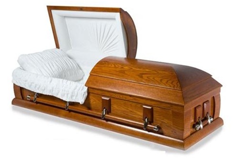 SaferWholesale Solid Wood Casket - Oak