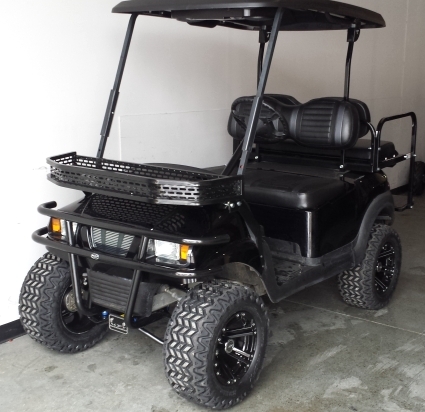 SaferWholesale Street Legal 48V Black Stealth Club Car Precedent Electric Golf Cart