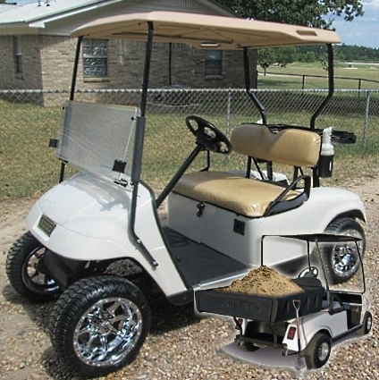 SaferWholesale Custom Ez Go 36V Electric Utility Golf Cart With Brute Plastic Dump Bed