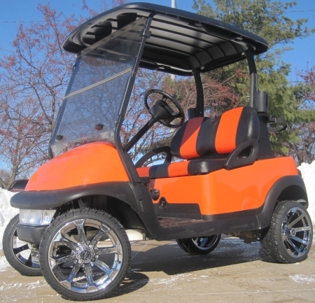 SaferWholesale 48V Burnt Orange Club Car Precedent Electric Golf Cart