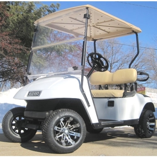 SaferWholesale Pearl White Custom Ez-Go 36V Electric Golf Cart