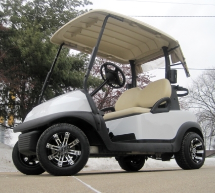 SaferWholesale 48V White Baller Edition Club Car Precedent Golf Cart