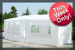 SaferWholesale 10 x 20 White Gazebo Party Tent Canopy