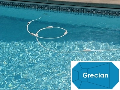 steel shaft and Neptune Complete 14'x28' Grecian In Ground Swimming Pool Kit with Steel Supports