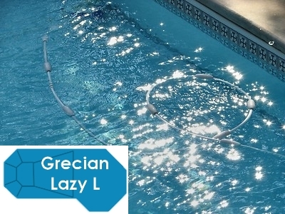 steel shaft and Neptune Complete 19'x46' Grecian Lazy L InGround Swimming Pool Kit with Polymer Supports