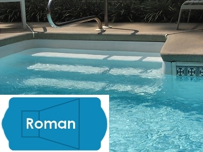 steel shaft and Neptune Complete 20'x42' Roman InGround Swimming Pool Kit with Steel Supports