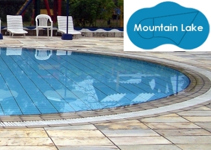 steel shaft and Neptune Complete 21'x35' Mountain Lake InGround Swimming Pool Kit with Polymer Supports