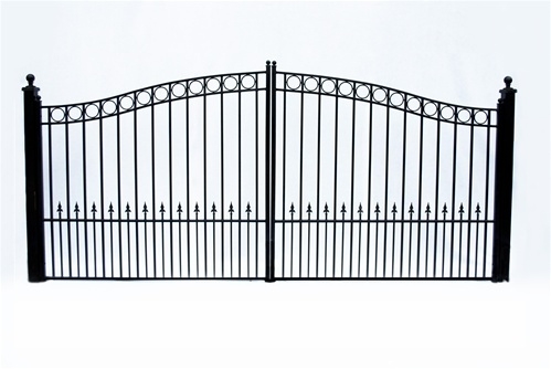 SaferWholesale Paris Dual Swing Iron Driveway Gate 12' x 6'3