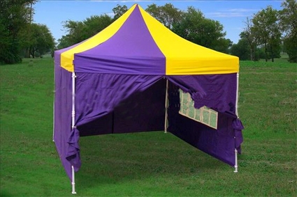 SaferWholesale 10' x 10' Pop Up Purple & Yellow Party Tent