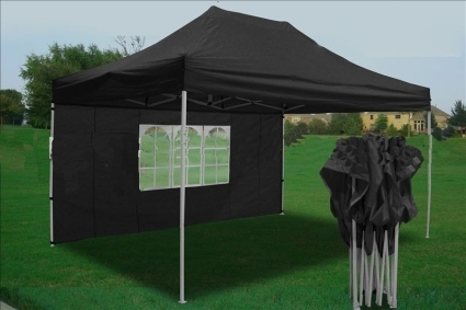 SaferWholesale Heavy Duty 10' x 15' Black Pop Up Party Tent