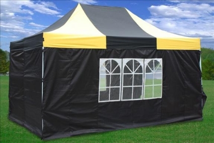 SaferWholesale Heavy Duty 10' x 15' Yellow & Black Pop Up Party Tent