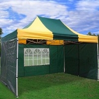SaferWholesale 10x15 Green - Yellow Pop Up Canopy Party Tent