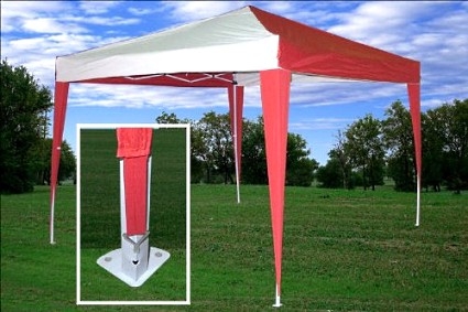 SaferWholesale 10x10 Red/White Pop Up Canopy Party Tent EZ CS