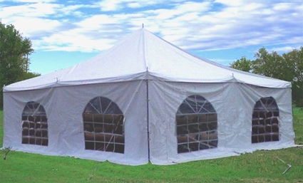 WPI Royal White 20' x 20' PVC Pole Party Tent
