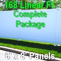SaferWholesale 6' x 168' Semi Private PVC Fence Complete Package