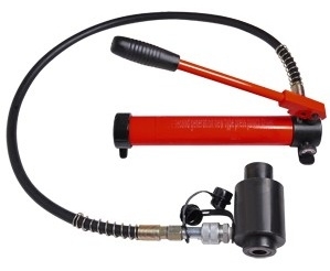 SaferWholesale Red 15 Ton Hydraulic Punch Press w/ 6 Piece Tool Kit