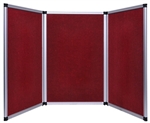 6ft Red Tabletop Folding 3 Panel Trade Show Booth